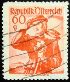Selo postal da Áustria de 1958 Lavanttal y