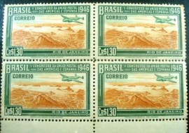 Quadra de selos comemorativos de 1946 - C 216 M