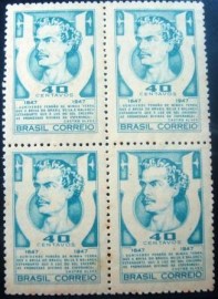Quadra de selos Comemorativos emitidos em 1947 -  C 227  M
