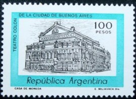 Selo postal da Argentina de 1981 Colon Theatre