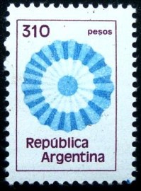 Selo postal da Argentina de 1979 National Cockade 310