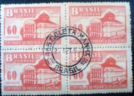 Quadra de selos comemorativos  de 1950 - C 257 NCC
