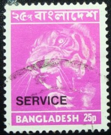 Selo postal de Bangladesh de 1976 Bengal Tiger