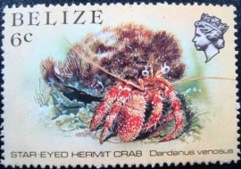 Selo postal de Belize de 1984 Starry-eyed Crab