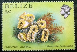 Selo postal de Belize de 1984 Smooth Flower Coral