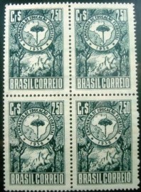 Quadra de selos postais de 1956 Educação Ambiental