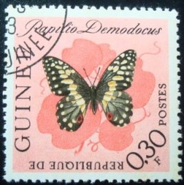 Selo postal da Guiné de 1963 Citrus Swallowtail