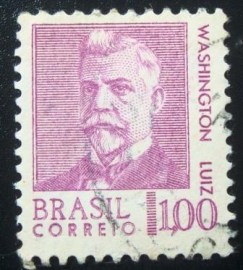Selo postal do Brasil de 1968 Washington Luiz - 535 U