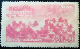 Selo postal do Brasil de 1949 Igreja dos Guararapes