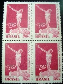 Quadra de selos do Brasil de 1959 Jogos da Primavera