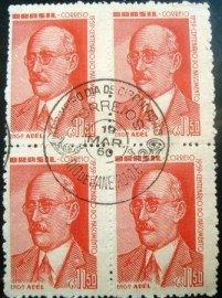 Quadra de selos postais de 1960 Adel Pinto - C 448 N1D