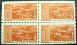 Quadra de selos postais do Brasil de 1961 Ouro Preto
