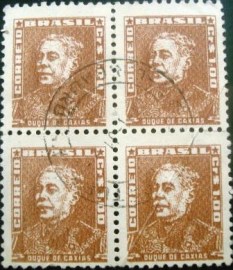Quadra de selos postais do Brasil de 1961 Duque de Caxias