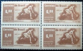 Quadra de selos postais do Brasil de 1960 Maria Ester Bueno