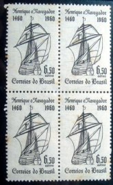 Quadra de selos postais do Brasil de 1960 Dom Henrique