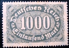 Selos postal da Alemanha Reich de 1923 Mark Numeral 1000