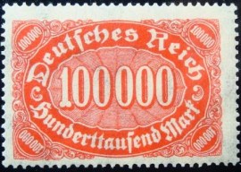 Selos postal da Alemanha Reich de 1923 Mark Numeral 10000