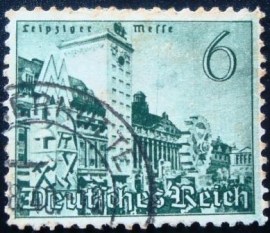 Selo postal da Alemanha Reich de 1939 Clocktower building - U