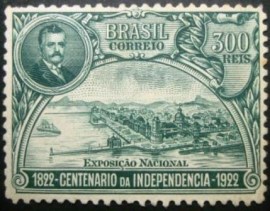 Selo postal comemortivo Brasil 1922 C-16
