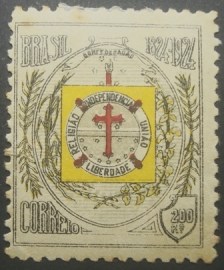 Selo postal comemortivo Brasil 1924 C-18 SFA