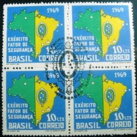 Quadra de selos comemorativos de 1969 - C 644 NCC