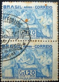 Par de selos postais AÉREOS de 1948 - A - 67 NCC