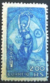 Selo postal do Brasil de 1933 Presidente Justo 200rs N