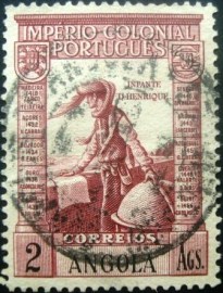 Selo postal comemorativo de Angola - 1938 - 280 U