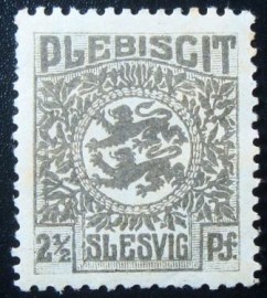 Selo postal da Alemanha Slesvig de 1919 Coat of Arms 2½