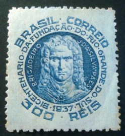 Selo postal comemorativo do Brasil de 1937 - C 125 N