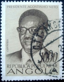 Selo postal de Angola de 1976 President Agostinho Neto 10
