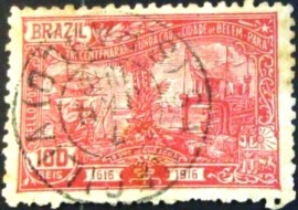 Selo postal comemortivo do Brasil de 1916 C 11