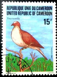 Selo postal de Camarões de 1982 Turtle Dove