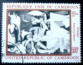 Selo postal de Camarões de 1981 Guernica by Pablo Picasso