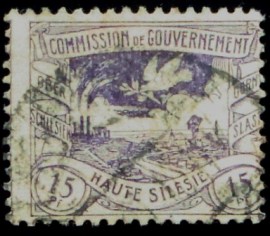 Selo postal de 1920 Silesian metallurgical plants, 15
