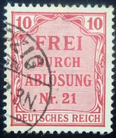 Selo da Alemanha Reich de 1903 Kingdom of Prussia Official Stamps