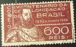 Selo postal do Brasil de 1932 São Vicente U
