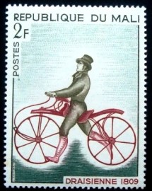 Selo postal do Mali de 1968 Draisine 1809