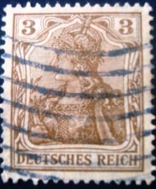 Selo postal da Alemanha Reich de 1905 Germania 3 I