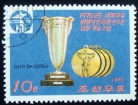 Selo postal da Coréia do Norte de 1976 Bokal medalsmedal