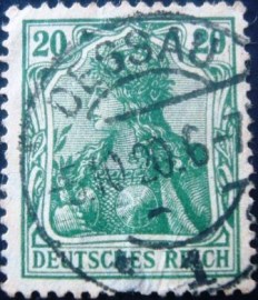 Selo postal da Alemanha Reich de 1922 Germania 20