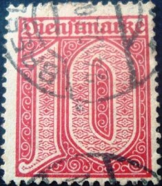 Selo postal da Alemanha de 1920 - 17 U