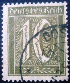 Selo postal da Alemanha de 1921 - 159 U