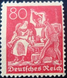 Selo postal da Alemanha de 1921 - 166 N