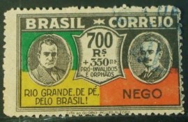 Selo postal de 1931 Getúlio Vargas e João Pessoa 700+350 + C36U
