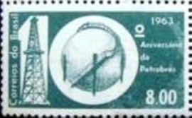 Selo postal do Brasil de 1963 Petrobrás- C 499 M