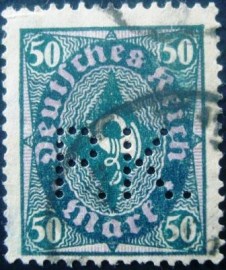 Selos postal da Alemanha Reich de 1922 Posthorn 50