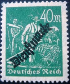 Selo postal da Alemanha de 1923 - 77 N