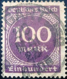 Selo postal da Alemanha de 1923 - 268 U