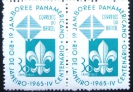 Par de selos do Brasil de 1965 Jamboree